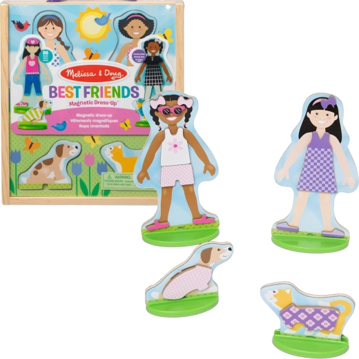 Păpuși magnetice de îmbrăcat Melissa & Doug Best Friends
