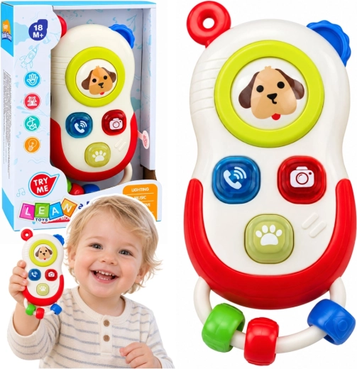 Telefon interactiv pentru copii cu lumini și sunete 18m+ - 1 bucată