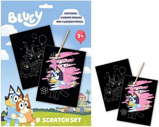 Imagini de zgâriat BLUEY – set creativ
