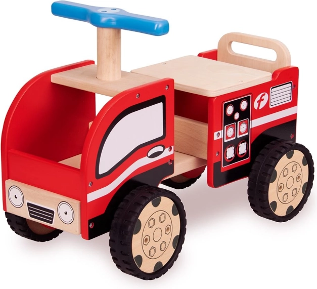 Vehicul pompieri din lemn pentru copii