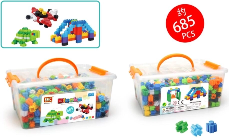 Set de cuburi de construcție – 685 piese