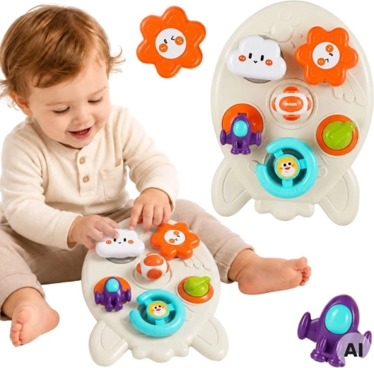 Woopie baby panou educativ activ rachetă 7în1 - 1 bucată