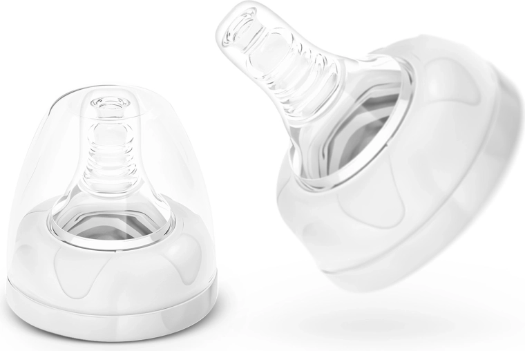 Inserție confortabilă din silicon și tetină dinamică