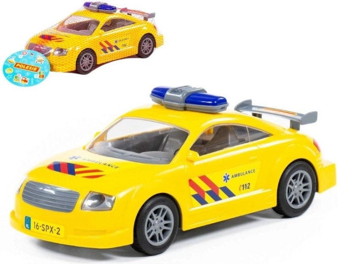 Autospecială de ambulanță din plastic cu mecanism cu inerție
