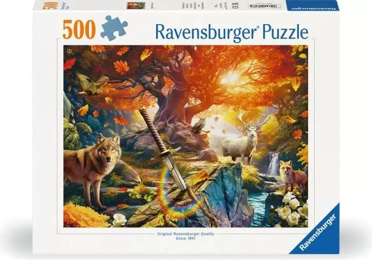 Puzzle Ravensburger Sabia Excalibur în pădure 500 de piese