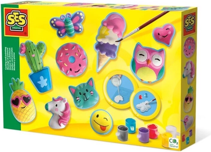 Set creativ SES – figurine vesele din gips