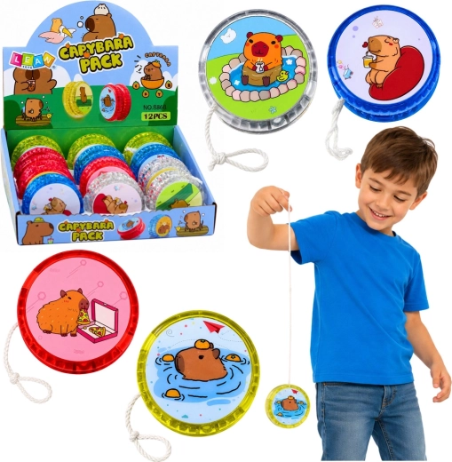 Yo-yo luminos cu capibara pentru copii, 5,5 cm