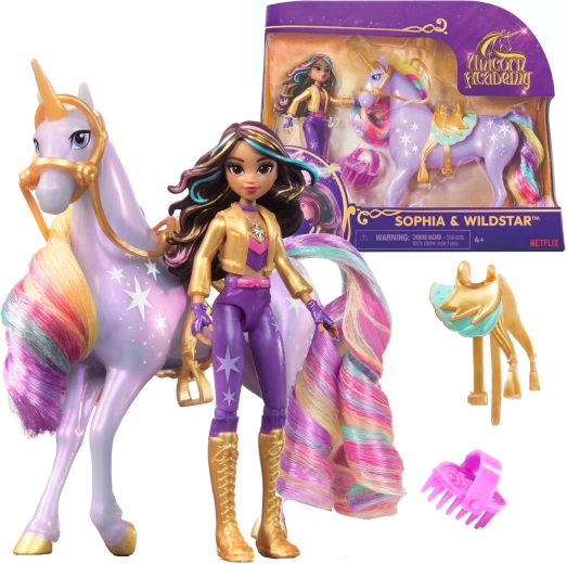 Unicorn Academy set păpușă Sophia și unicornul Wildstar cu accesorii