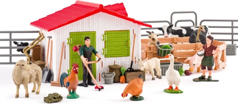Faunica fermă cu animale – set de joacă