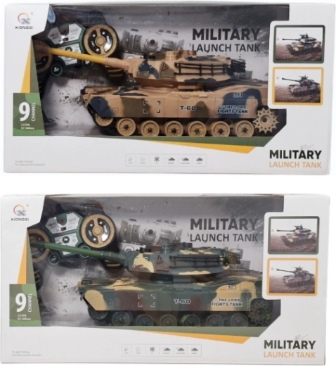 Tanc militar RC cu telecomandă și încărcător - 1 bucată