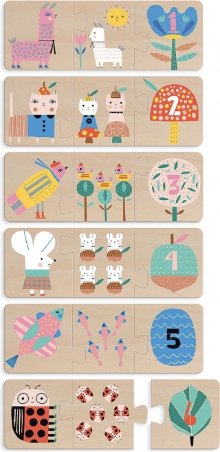 Vilac Puzzle din Lemn Mama și Puiul