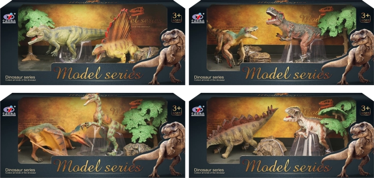 Lumea dinozaurilor set de figurine dinozauri 4 tipuri