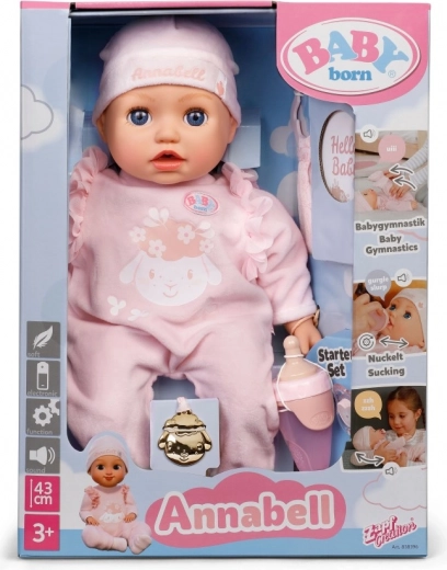 păpușă BABY born Annabell 43 cm cu funcții electronice