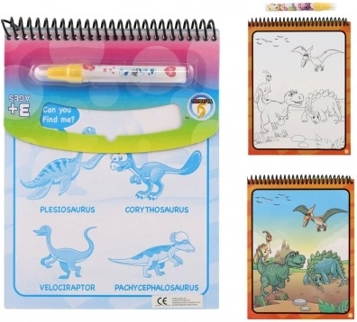 Pictură magică cu apă și dinozauri