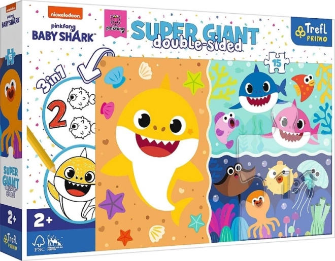 Puzzle uriaș Baby Shark pentru copii mici