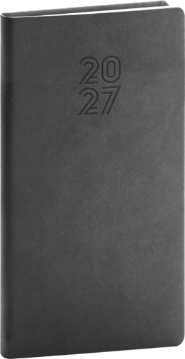 Agendă de buzunar Notique Aprint 2027 neagră 9 × 15,5 cm