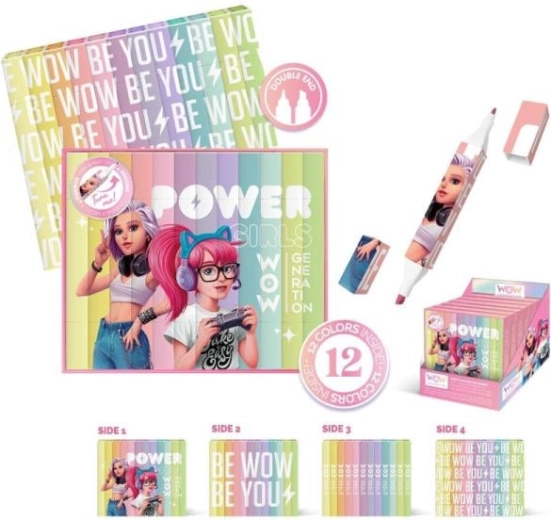 Carioci duble 12 culori WOW Generation