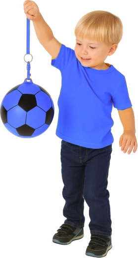 Design de fotbal și culoare albastră intensă