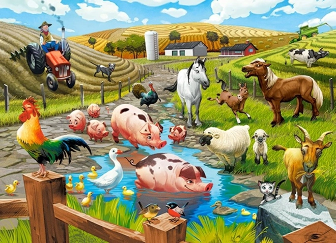 Puzzle 70 piese Life on the Farm