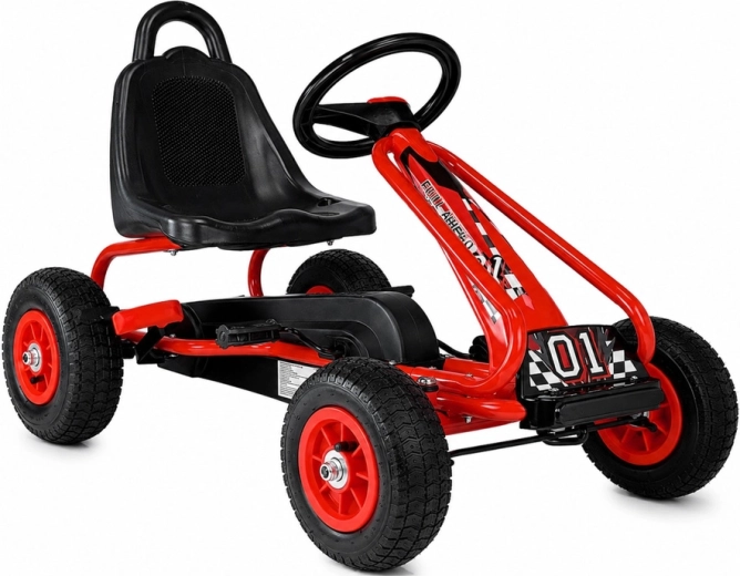 Kart cu pedale pentru copii, roșu