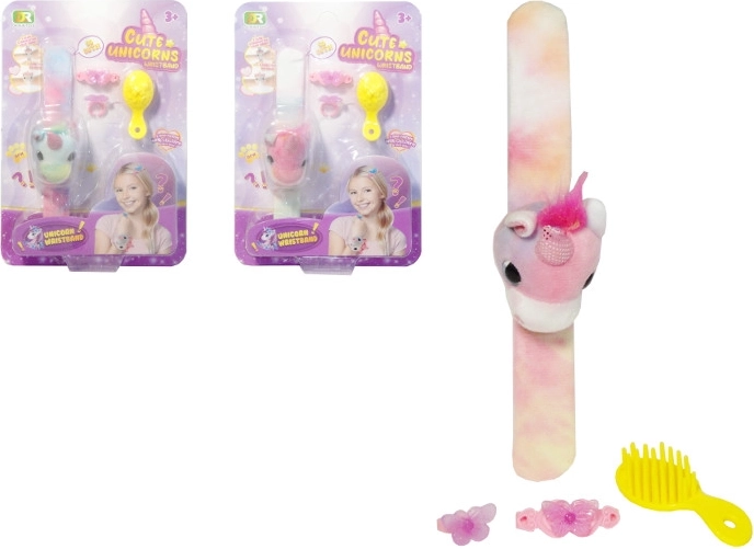 Set de frumusețe – brățară plușată magnetică cu unicorn