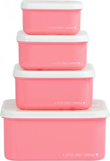 Set de patru cutii pentru gustări A Little Lovely Company – Înghețată