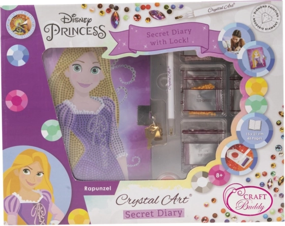 Bloc creativ Artă de Cristal cu închidere - Rapunzel