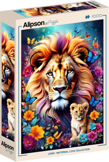 Puzzle ALIPSON Iubire maternă: Lei, 1000 de piese