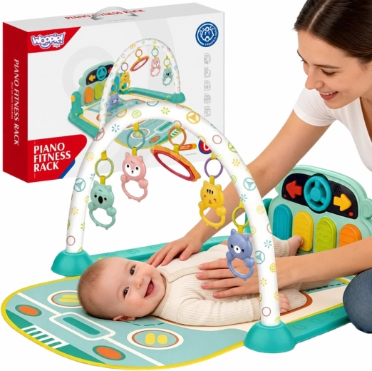 Woopie Baby saltea de joacă interactivă cu pian și arcadă, 10 piese, sunete