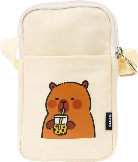 Motiv drăguț cu capibara și bubble tea