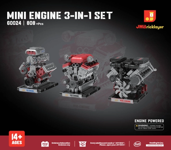 Set de construcție pentru motoare 3 în 1, 840 de piese