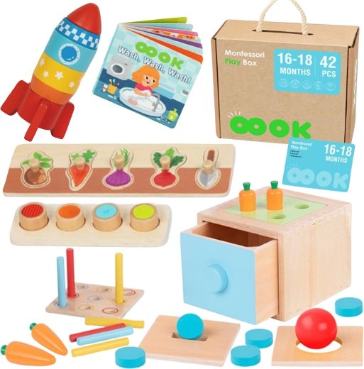Cutie educațională Montessori Tooky Toy 7în1