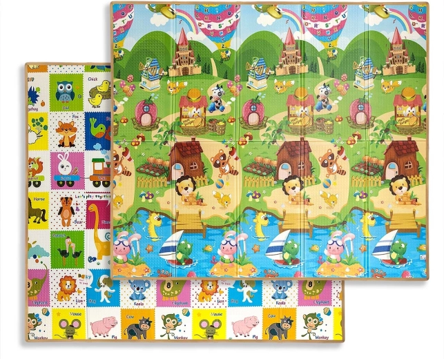 Milly Mally saltea pliabilă din spumă pentru joacă Play colourful animals t1