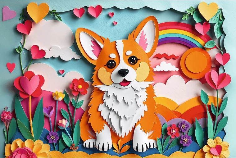 Trefl Puzzle Paper Art: Cățeluș 160 piese