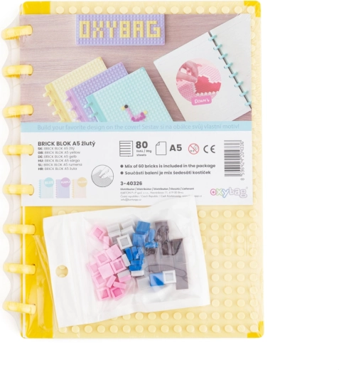 Caiet A5 cu piese – galben