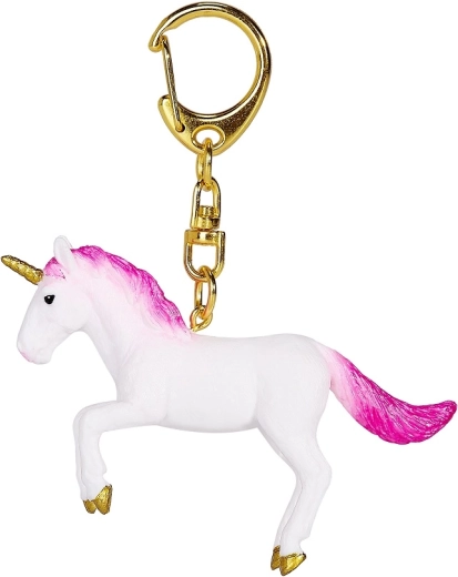 Breloc unicorn săritor roz neon