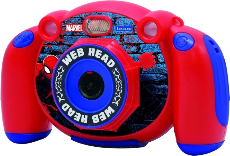 Cameră video HD și aparat foto Lexibook cu Spiderman și card SD