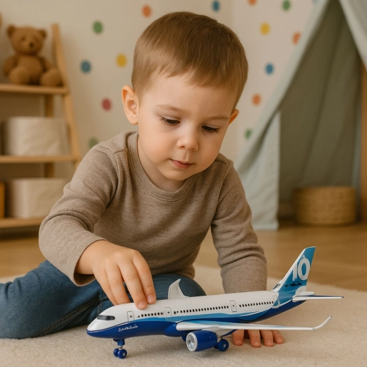 Lumini LED și sunete de avion