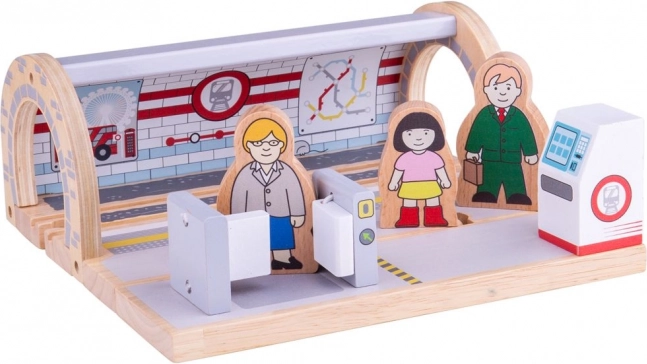 Stație de metrou din lemn Bigjigs Rail