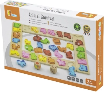 Joc social din lemn Carnavalul animalelor