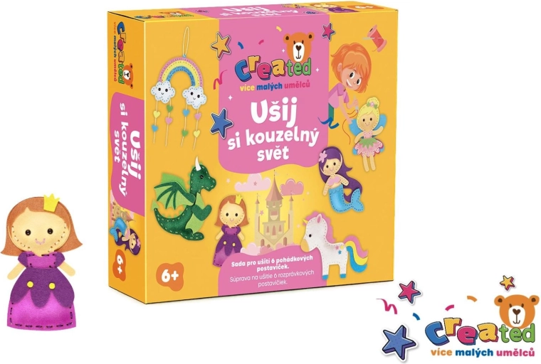 Creativitate în cutie: Coase-ți lumea magică a poveștilor – set creativ de cusut din fetru