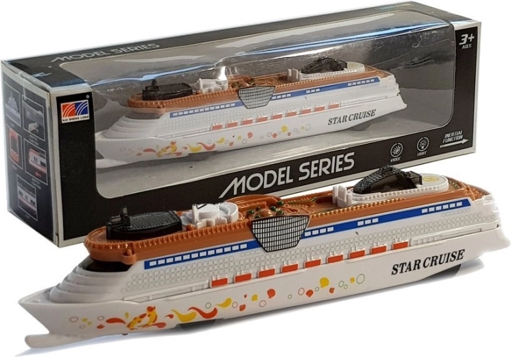 Barcă cu baterii cu lumini și sunete