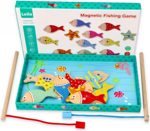 Joc magnetic din lemn Akwarium
