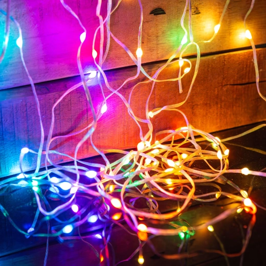 Ghirlandă luminoasă LED RGBIC inteligentă cu Bluetooth, 66 LED-uri, 10 m