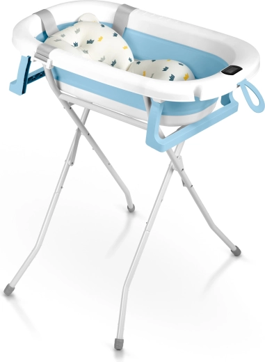 Baie confortabilă fără aplecare, datorită suportului pliabil