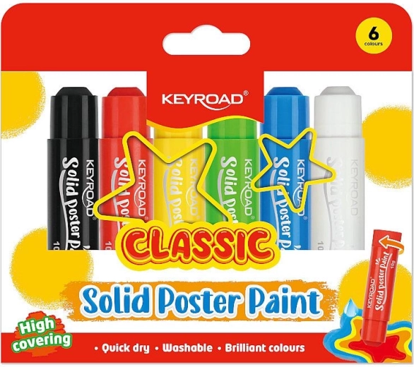 Vopsele tempera solide KEYROAD Classic - 6 buc.