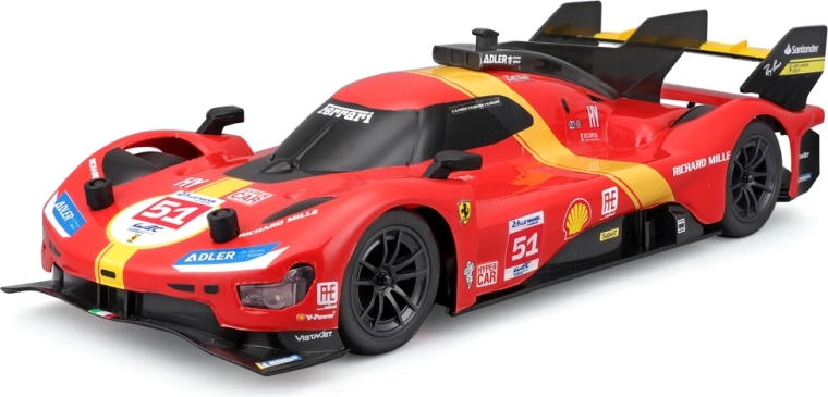 Mașină RC Ferrari 499P campioană Le Mans cu lumini 1:16