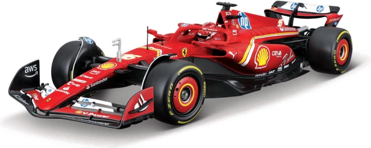 Set de asamblare model Ferrari SF-24 Charles Leclerc 1:24 de la Bburago