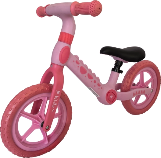 Bicicletă de echilibru pentru copii, girafă roz, cu roți EVA de 12"