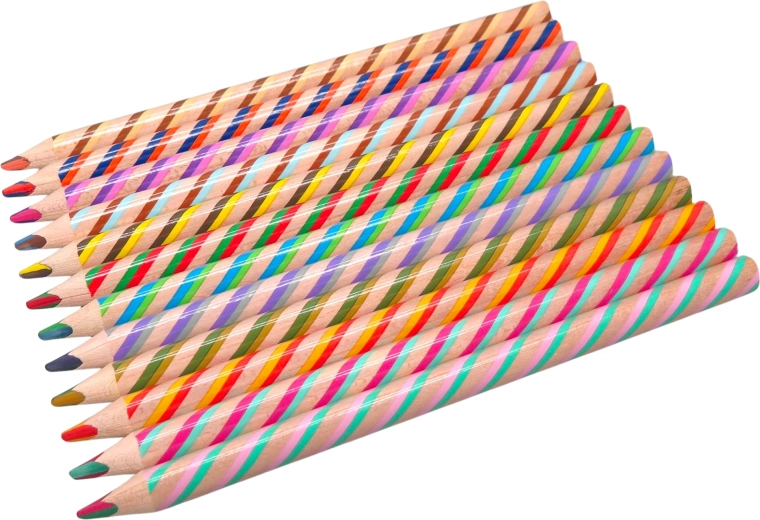 Creioane colorate jumbo curcubeu magice – set de 12 buc.